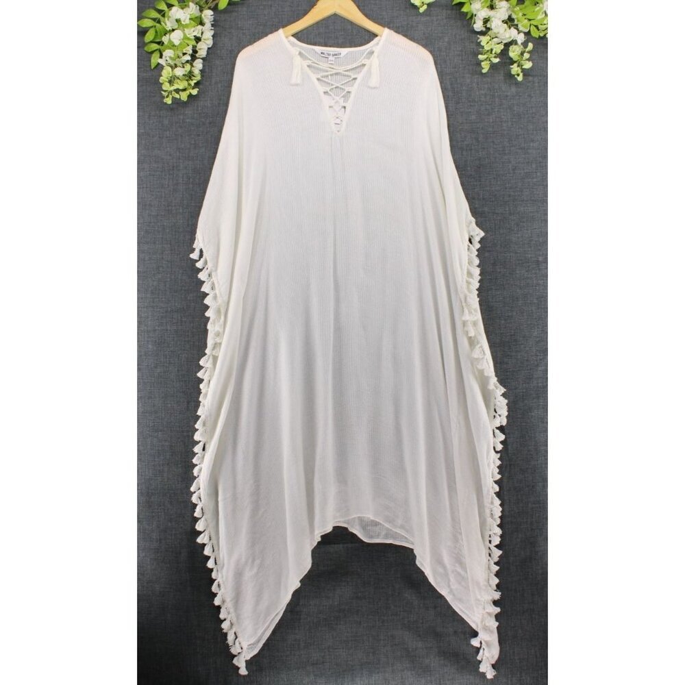 Walter Baker Women's Acapulco Kaftan Swim/Beach Coverup Ivory Sz OS NEW